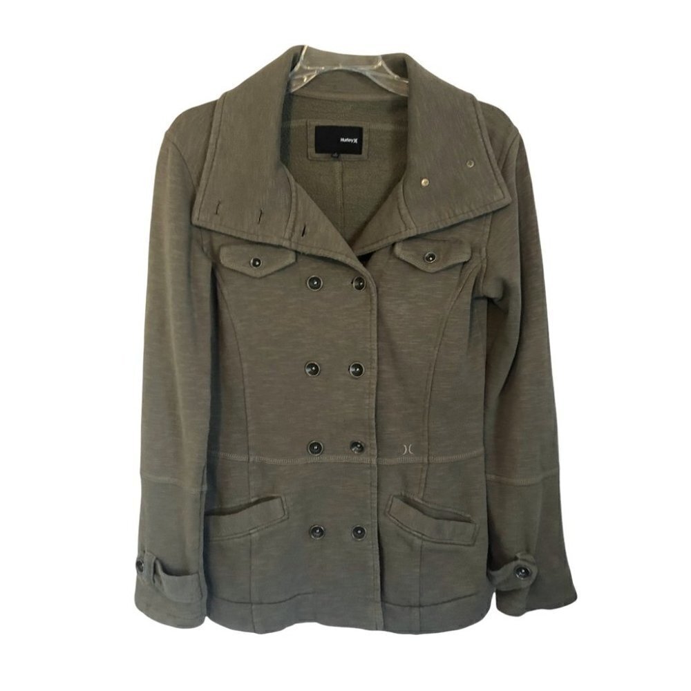 Hurley Cotton Blazer Ladies Sm  Heathered Army Green